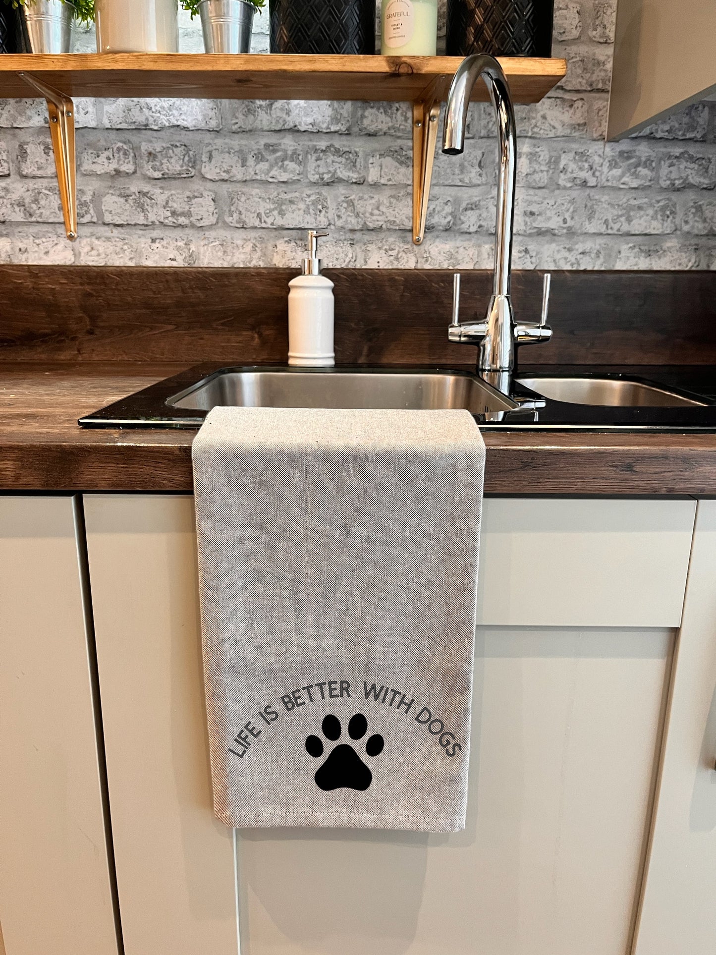 Life Is Better With Dogs - Tea-Towel