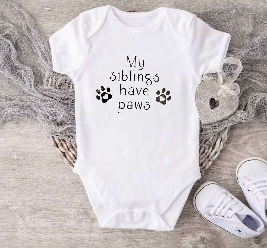 My Siblings Have Paws - Short Sleeve Body Suit
