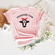 Load image into Gallery viewer, Mooody Cow Pink T-shirt
