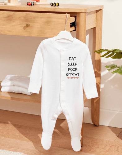 Eat Sleep Poop Repeat Sleepsuit