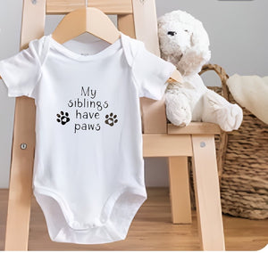 My Siblings Have Paws - Short Sleeve Body Suit