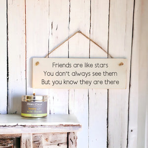 Friends Are Like Stars - Wooden Wall Sign