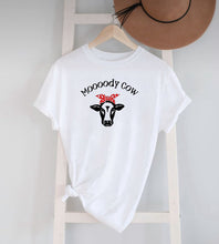 Load image into Gallery viewer, Moooody Cow White Tshirt