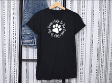 Load image into Gallery viewer, Talk To The Paw - Black T-shirt