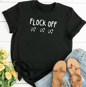 Flock Off Black T-Shirt