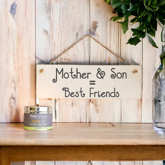 Mother & Son Wooden Wall Sign